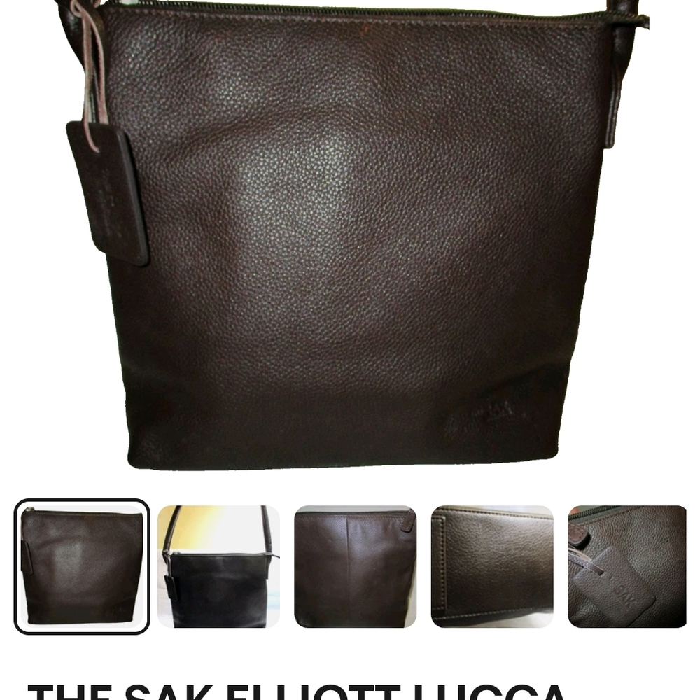 The Sak Dark Brown Leather Men's Messenger Bag